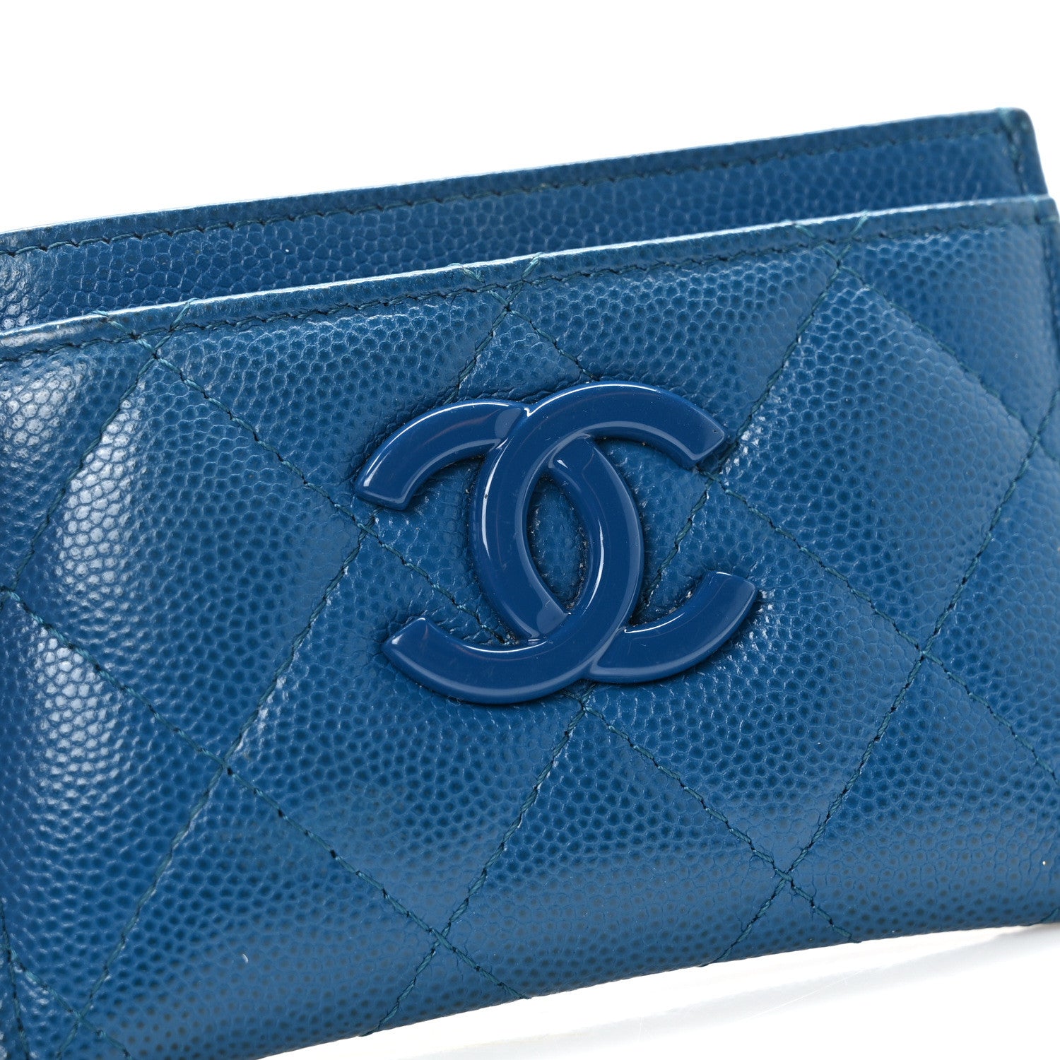 Chanel Caviar Quilted My Everything Card Holder Blue 11 of 13