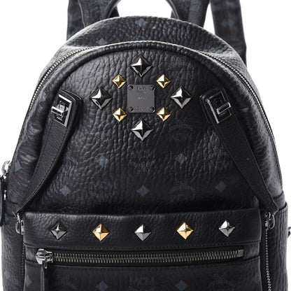 MCM Visetos Studded Small Dual Stark Backpack Black 7 of 19