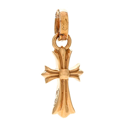 Chrome Hearts 22K Yellow Gold Tiny CH Cross Pendant 1 of 4