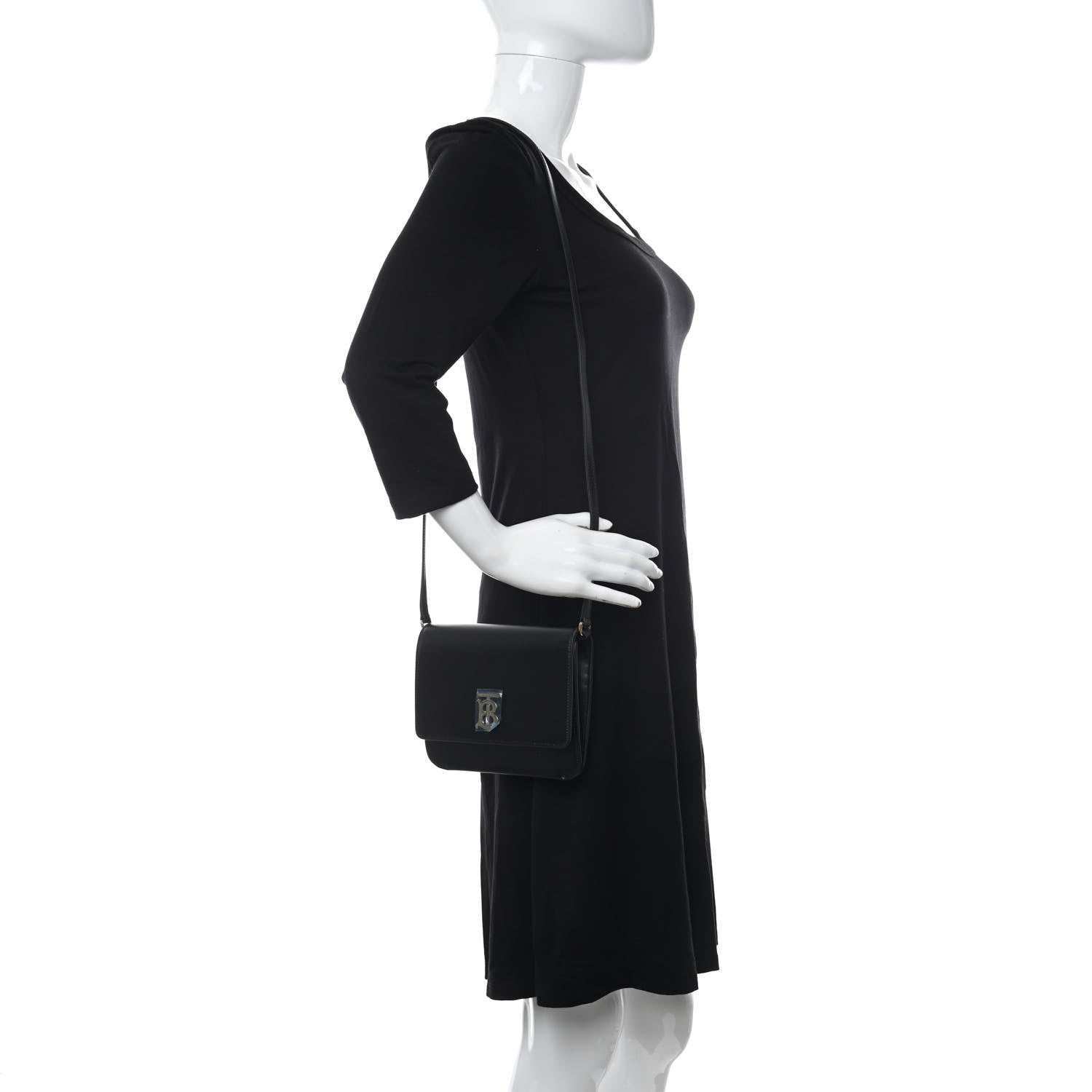 Burberry Calfskin Mini TB Bag Black 2 of 9