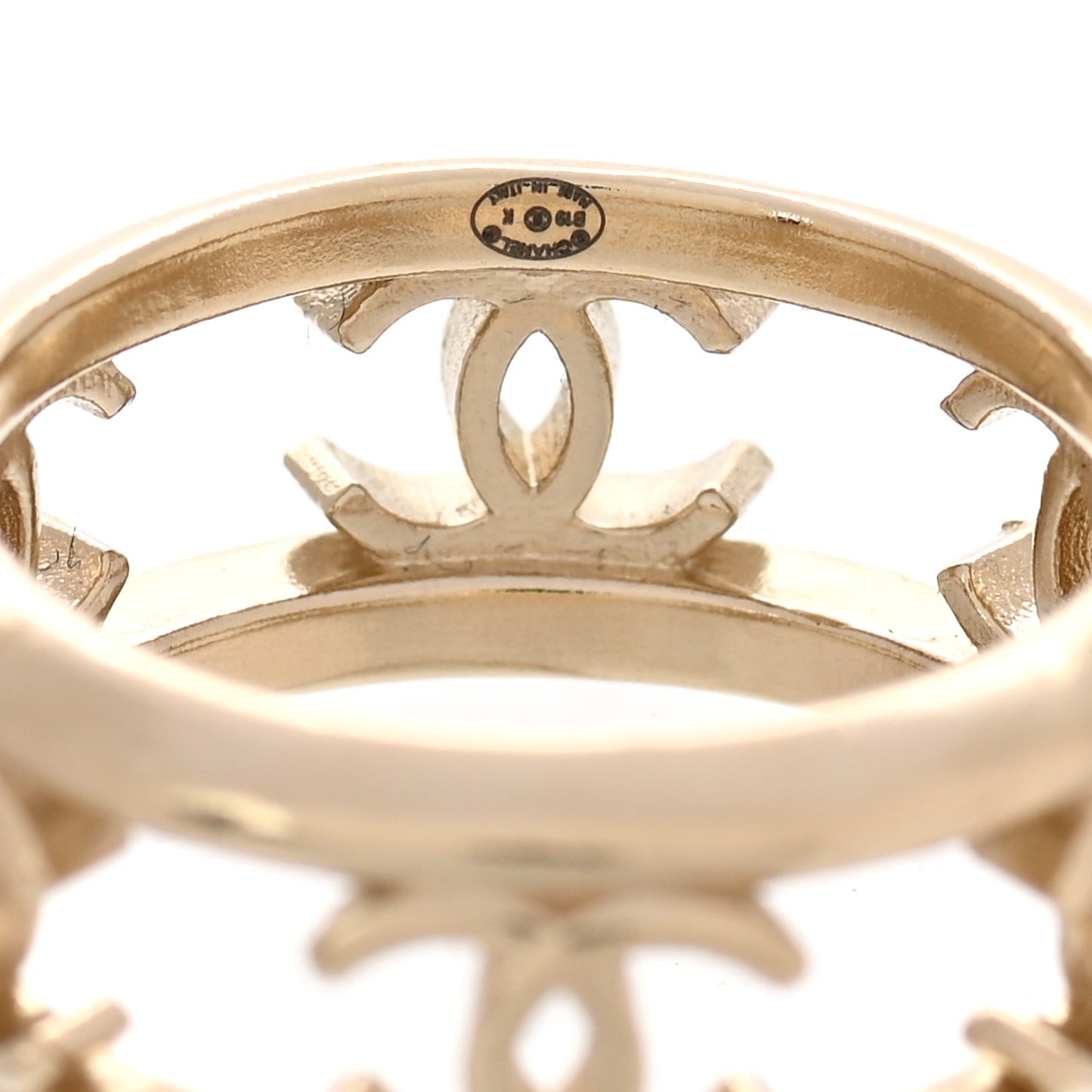 Metal Chain CC Ring 7 Golden