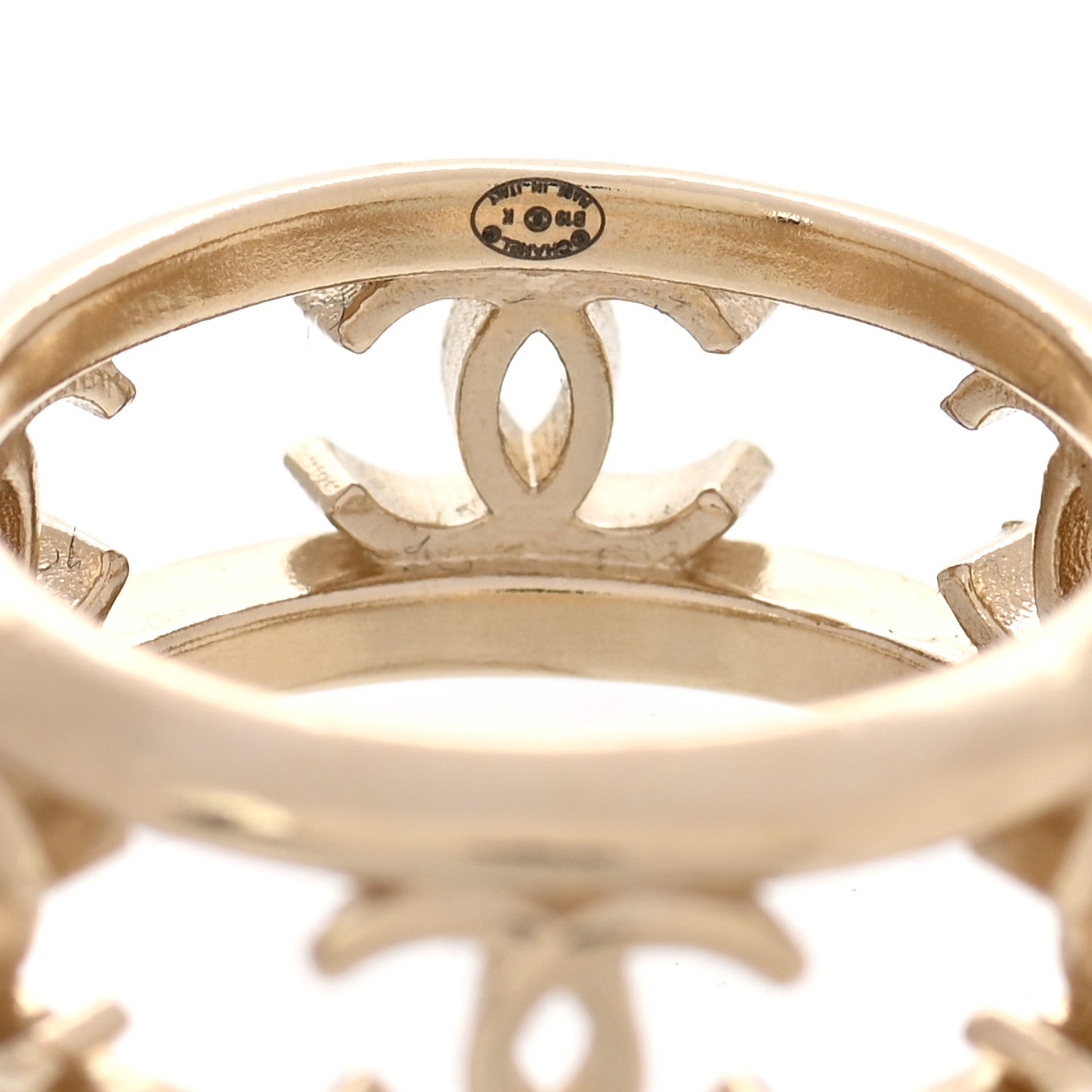 Chanel Metal Chain CC Ring 7 Golden 4 of 5