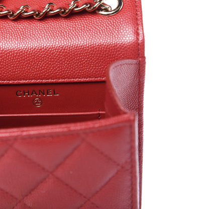 Chanel Caviar Quilted Classic Phone Holder Red 8 of 12