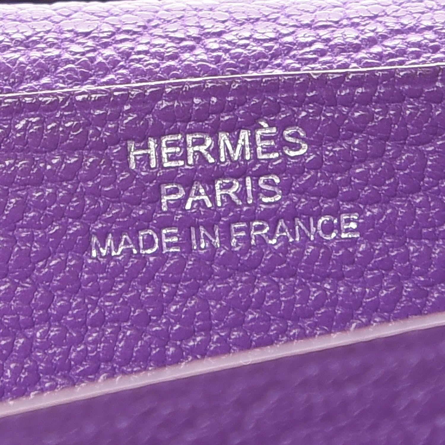 Hermes Chèvre Mysore Bearn Gusset Wallet Parme 6 of 23