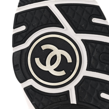 Chanel Wool Suede Calfskin CC Sneakers 37.5 Multicolor 6 of 10