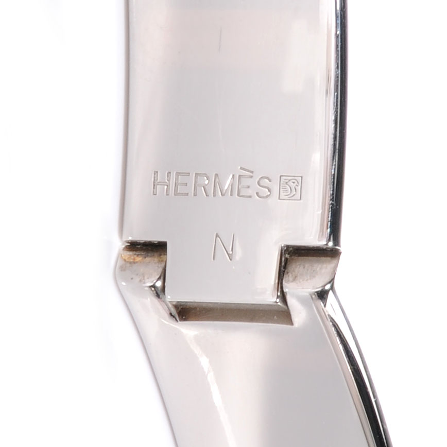 Enamel Narrow Clic Clac H Bracelet GM Ardoise