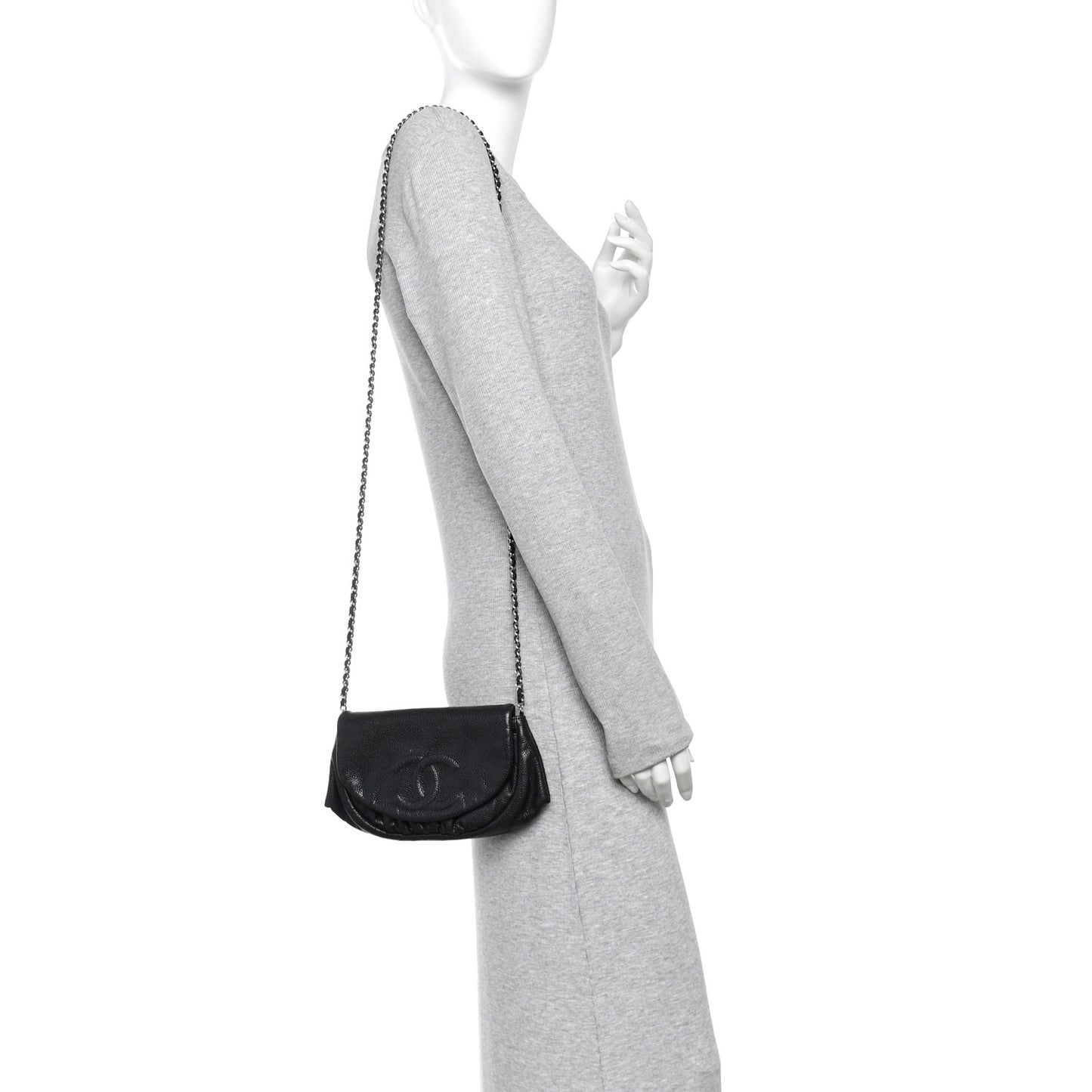 Caviar Half Moon Wallet On Chain WOC Black