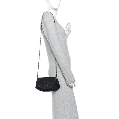 Chanel Caviar Half Moon Wallet On Chain WOC Black 2 of 14