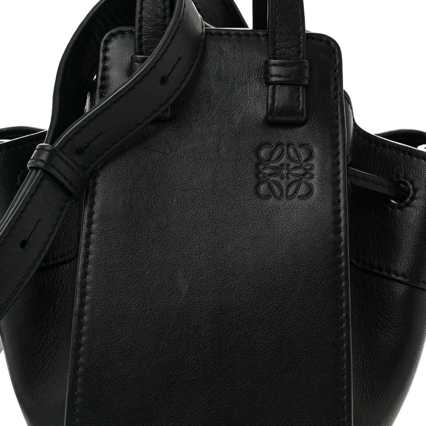 Calfskin Mini Hammock Shoulder Bag Black
