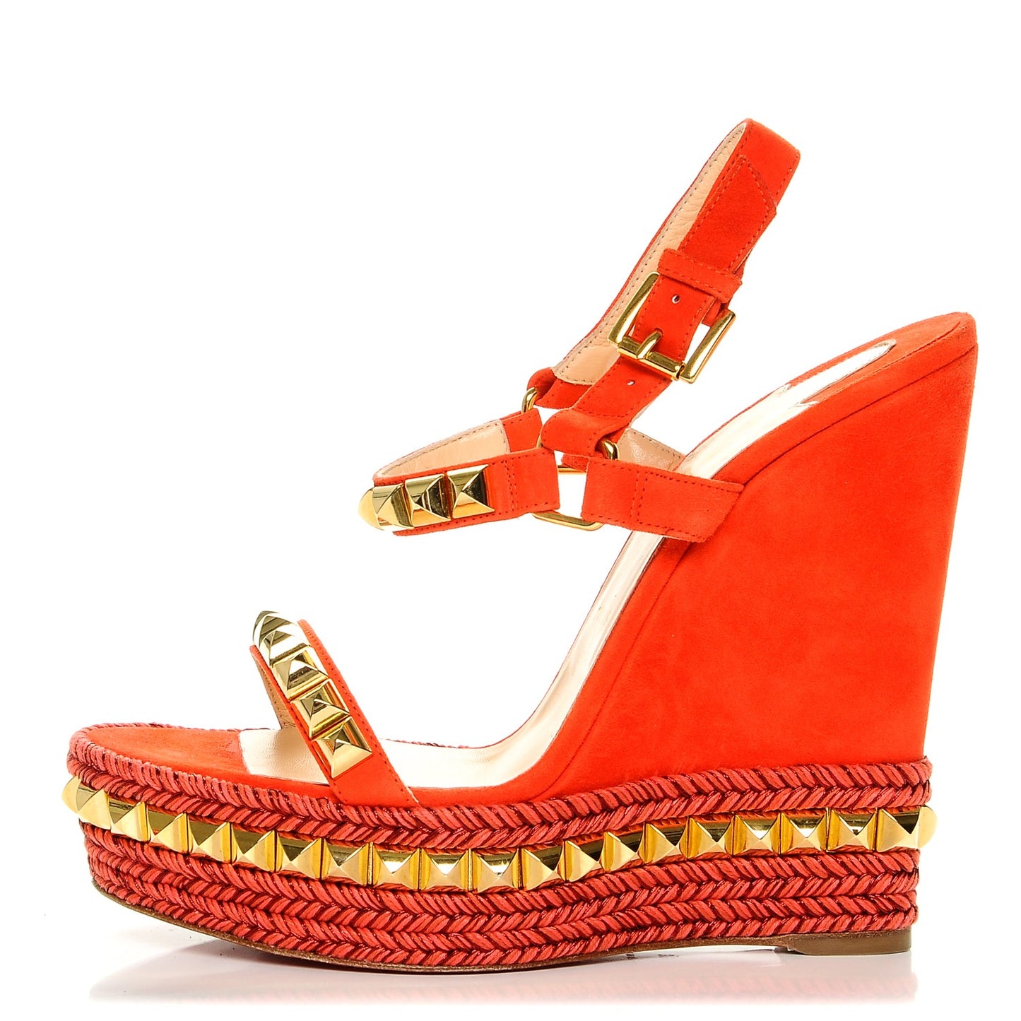 Suede Cataclou 140 Wedge Sandals 39 Capucine Gold