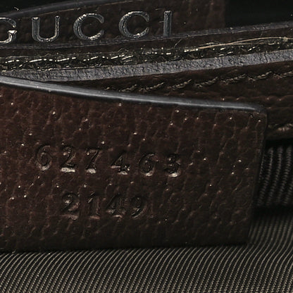Gucci GG Supreme Monogram Textured Calfskin Web Ophidia Vanity Cosmetic Case Beige Ebony New Acero 7 of 10