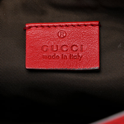 Gucci Guccissima Signature New Britt Wristlet Red 6 of 7