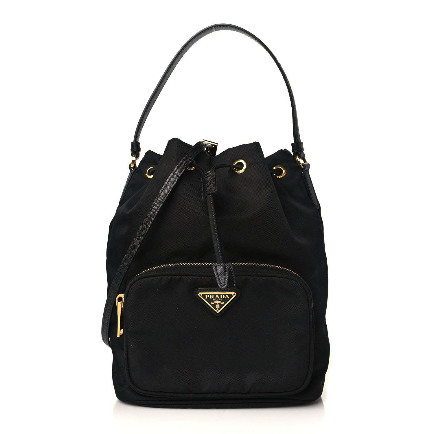 Prada Re-Nylon Duet Drawstring Shoulder Bag Black 1 of 9