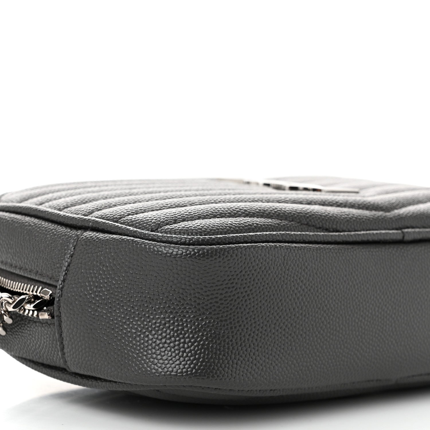 Saint Laurent Grain De Poudre Matelasse Monogram Mini Lou Camera Bag Asphalt 9 of 10