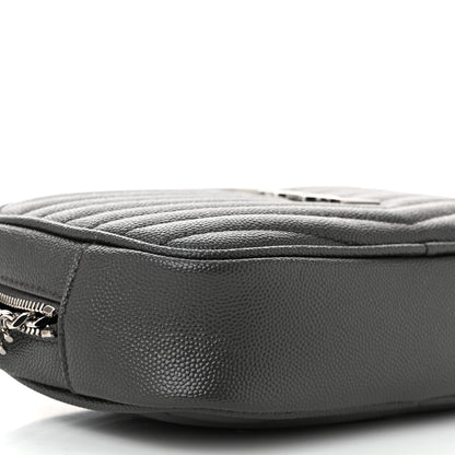 Saint Laurent Grain De Poudre Matelasse Monogram Mini Lou Camera Bag Asphalt 9 of 10