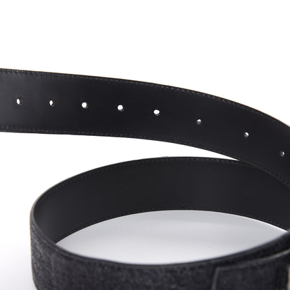 Chanel Metallic Crackled Calfskin CC Belt 80 32 Black 4 of 6