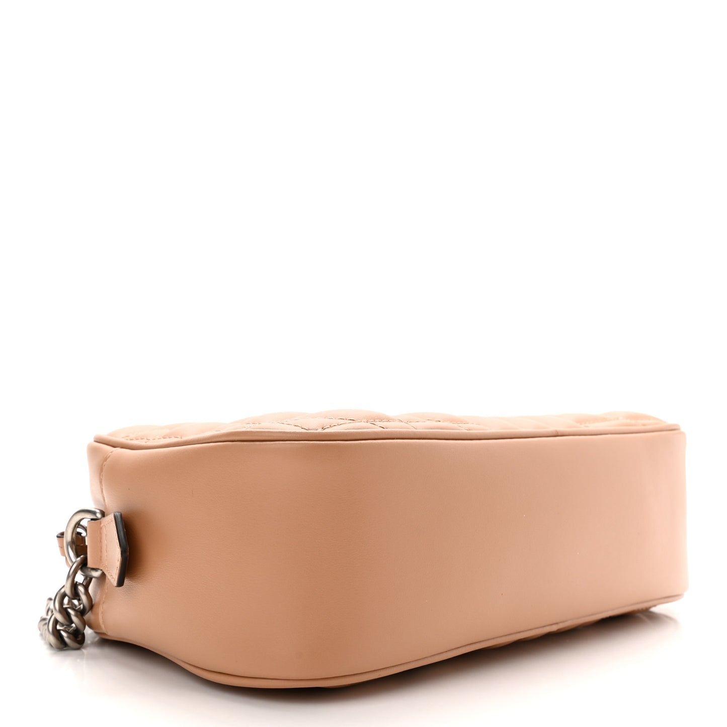 Calfskin Matelasse Aria Small GG Marmont Chain Shoulder Bag Camelia