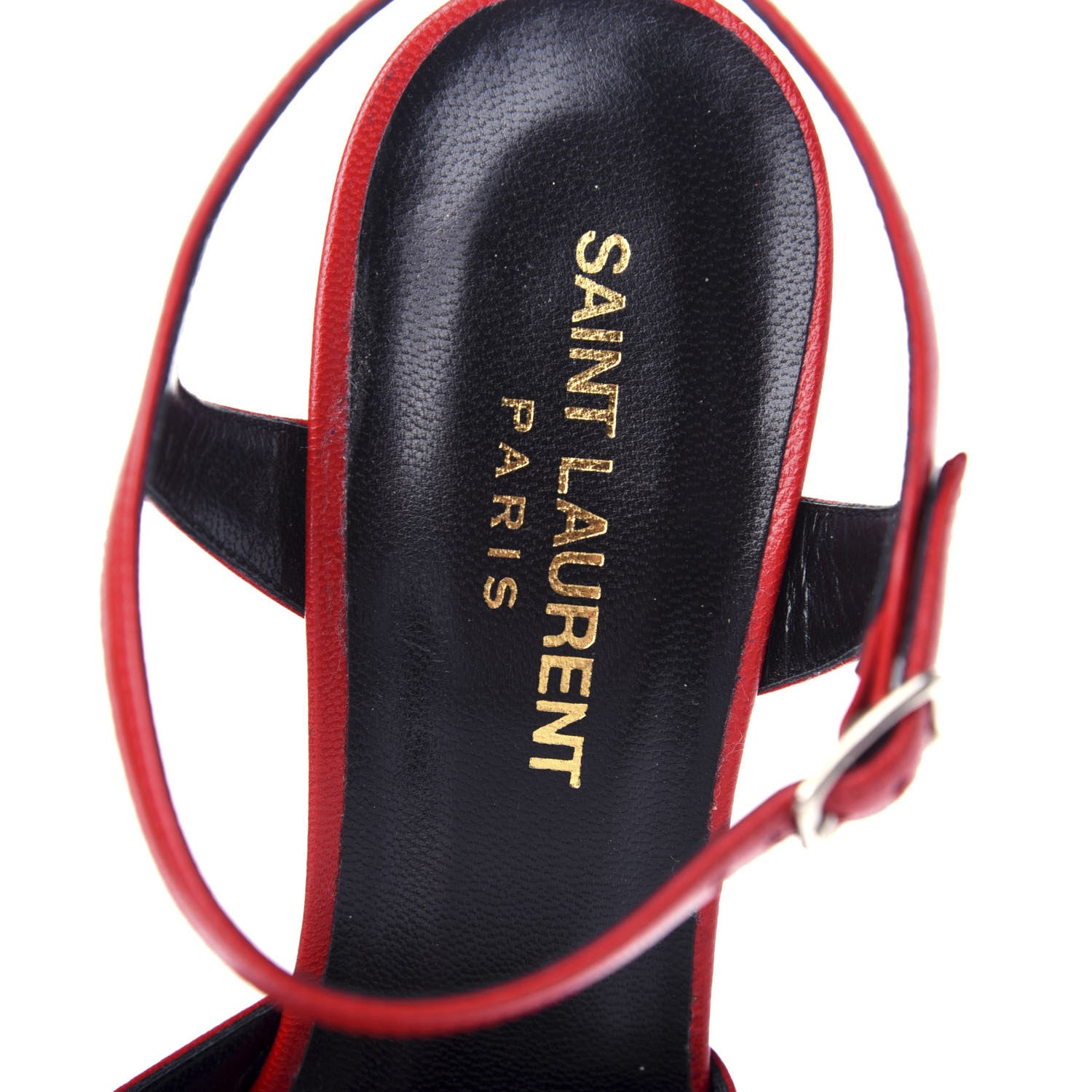 Saint Laurent Goatskin Candy 80 Platform Sandals 36 Red 8 of 11
