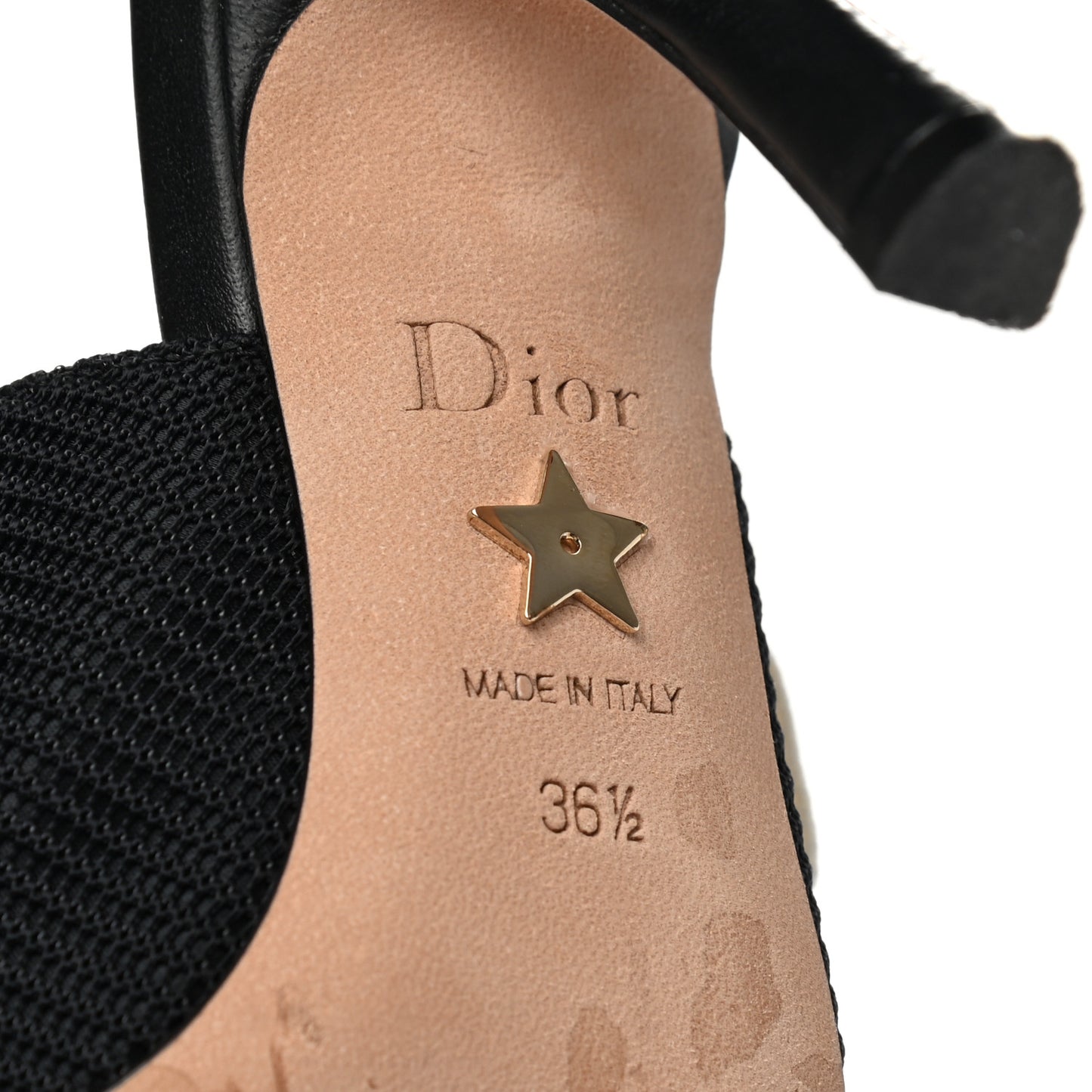 Technical Canvas Ribbon J'Adior Slingback 100mm Pumps 36.5 Black