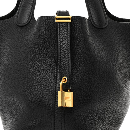 Hermes Taurillon Clemence Picotin Lock 18 PM Black 8 of 15