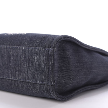Chanel Denim Mini Deauville Tote Dark Blue 7 of 9