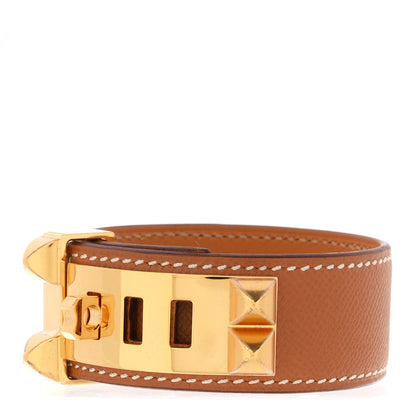 Hermes Epsom Collier de Chien CDC 24 Bracelet T2 Gold 1 of 6