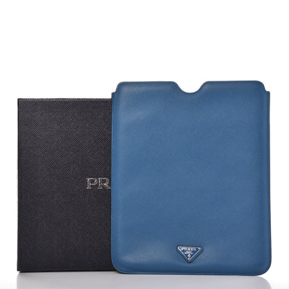 Prada Saffiano iPad Sleeve Case Cobalto 7 of 7