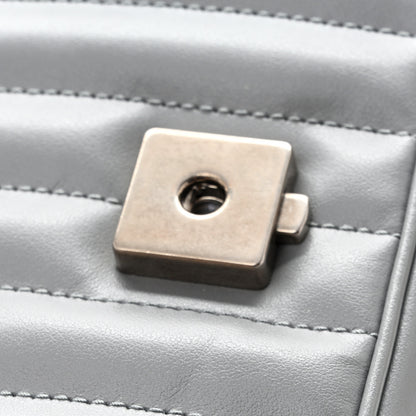 Gucci Calfskin Matelasse Aria Mini GG Marmont Shoulder Bag Deep Grey 11 of 12