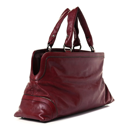 Chanel Lambskin East West Soho Shopper Red 2 of 9