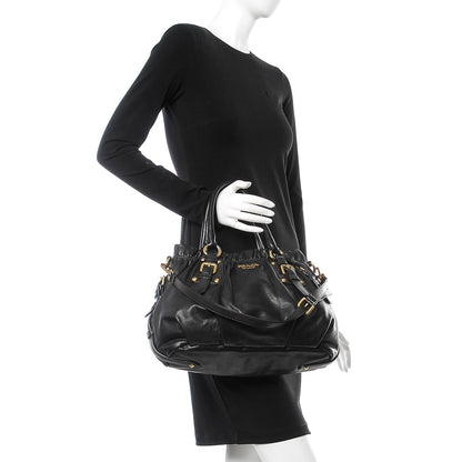 Prada Soft Calf Tote Black 2 of 9