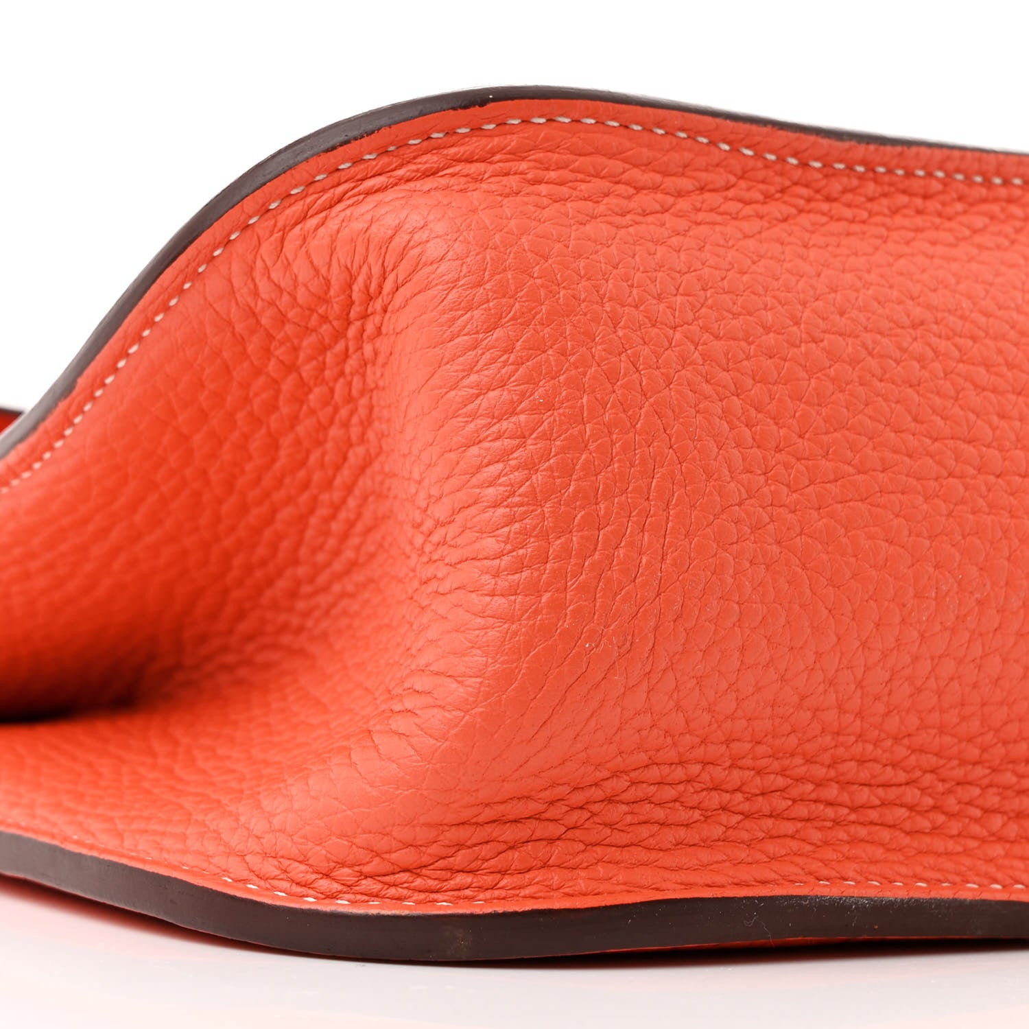 Hermes Taurillon Clemence Halzan 31 GM Orange 9 of 15