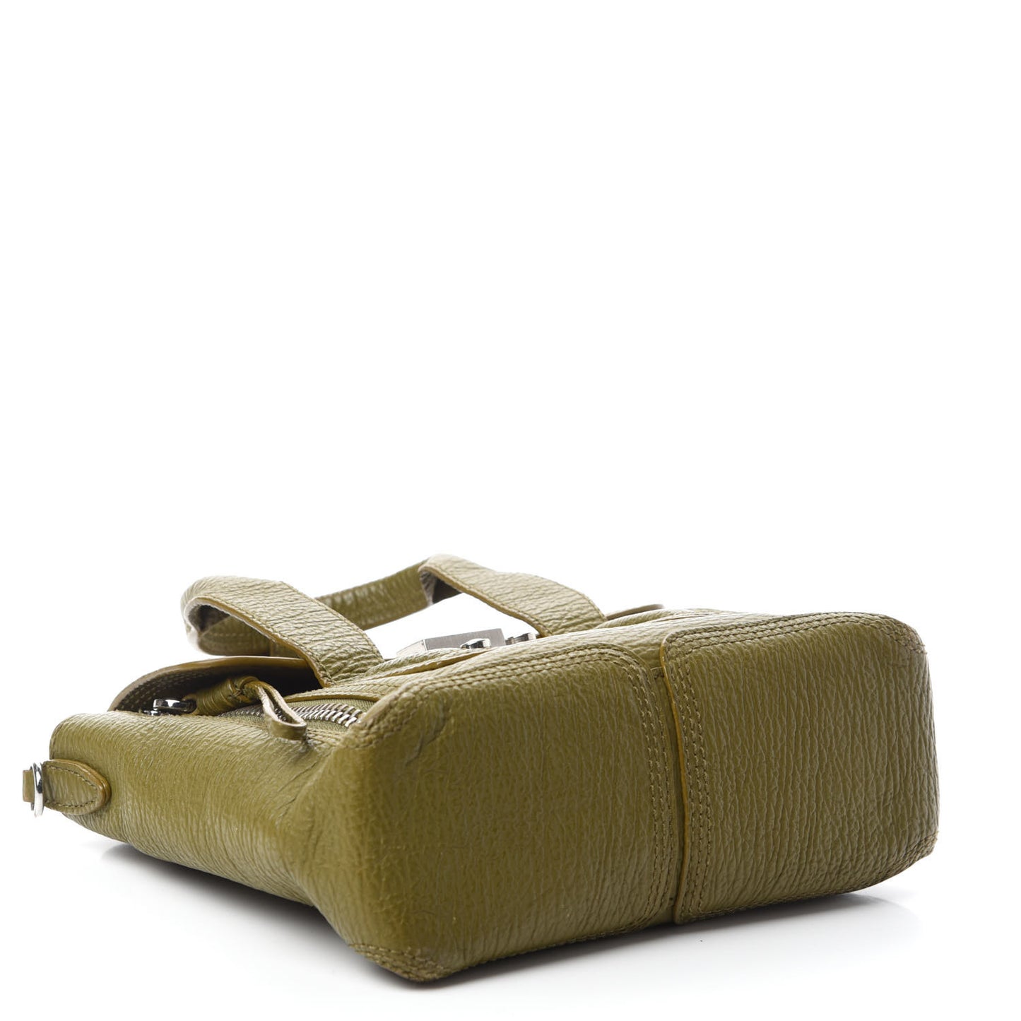Textured Calfskin Mini Pashli Satchel Green
