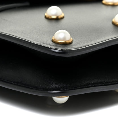 Gucci Nappa Pearl Studded Mini Queen Margaret Broadway Shoulder Bag Black 8 of 15
