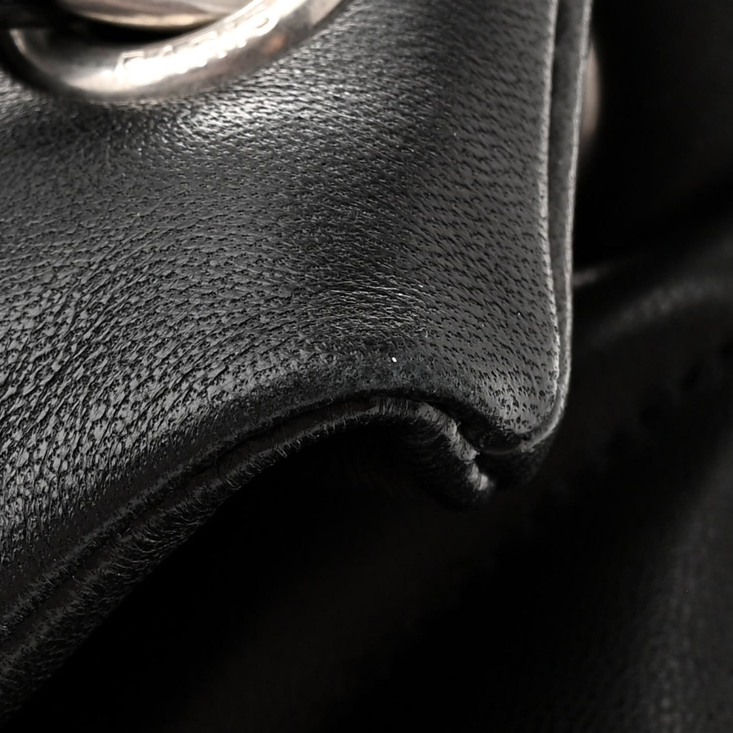 Lambskin Quilted Toy Loulou Puffer Monogram Chain Satchel Black