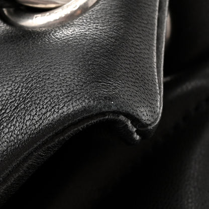 Saint Laurent Lambskin Quilted Toy Loulou Puffer Monogram Chain Satchel Black 11 of 11
