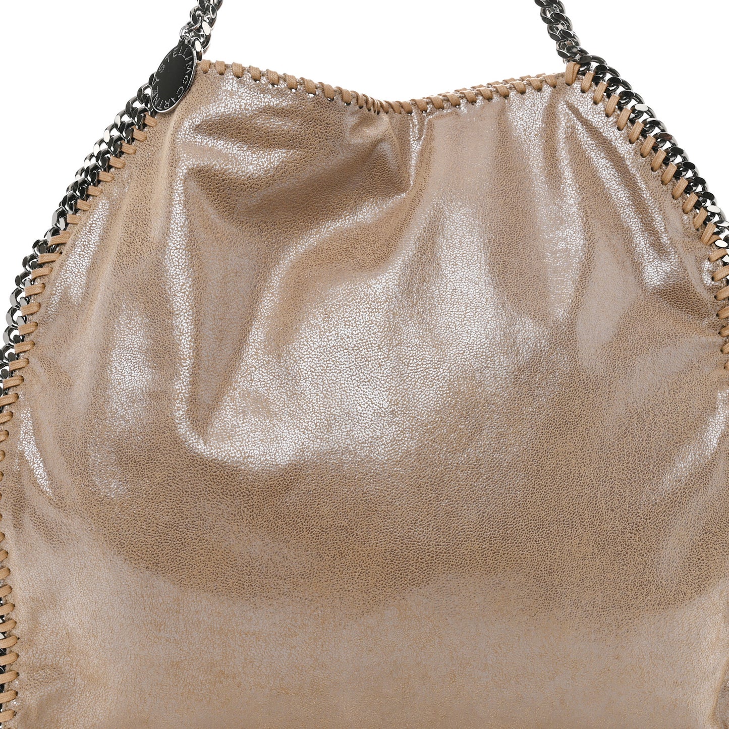 Shaggy Deer Falabella Fold Over Tote Taupe