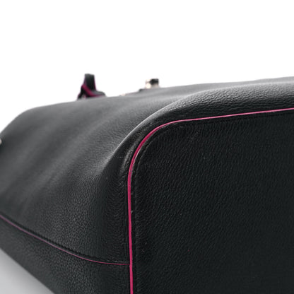Louis Vuitton Calfskin Lockme Bucket Black 9 of 15