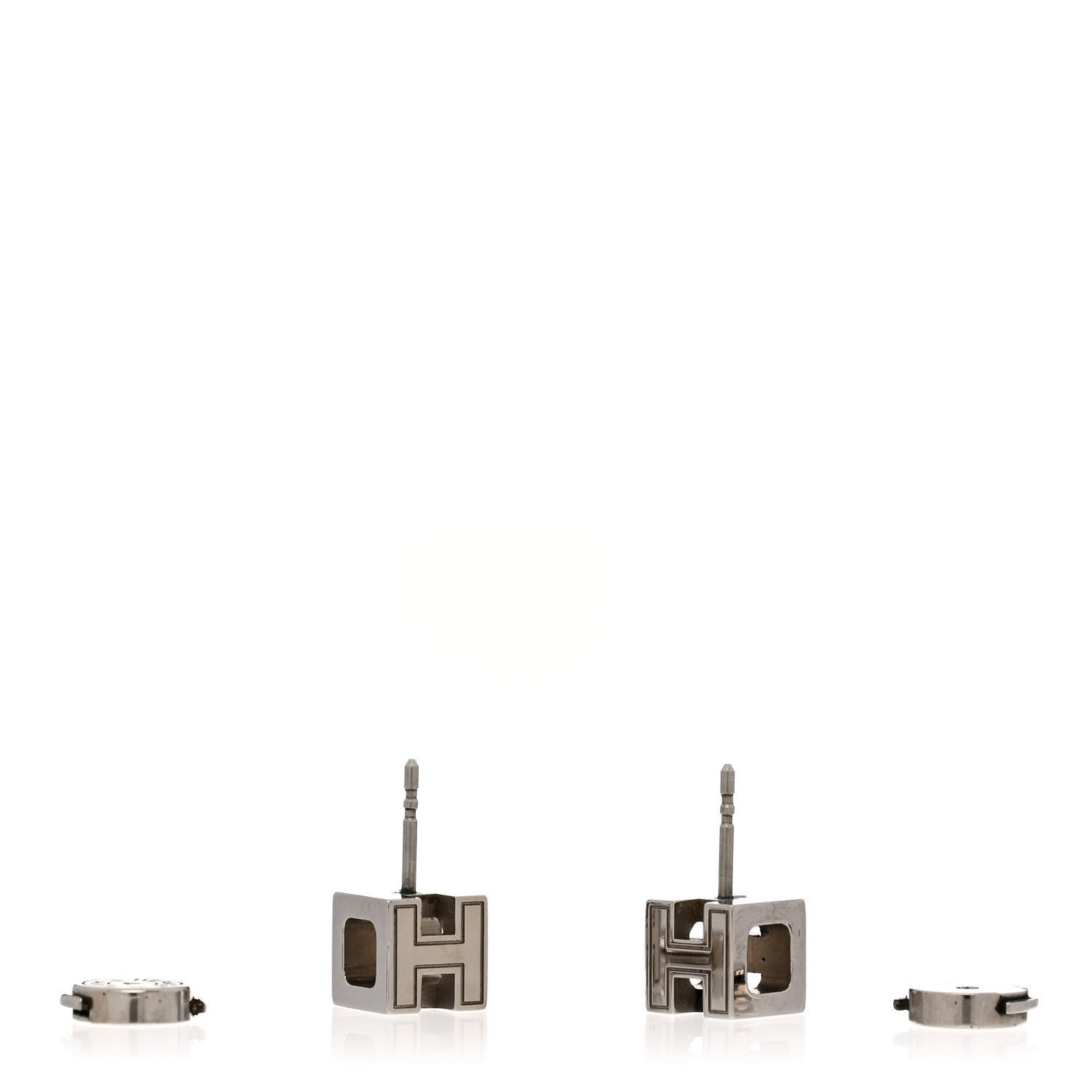 Palladium Lacquered Cage d'H Earrings Black