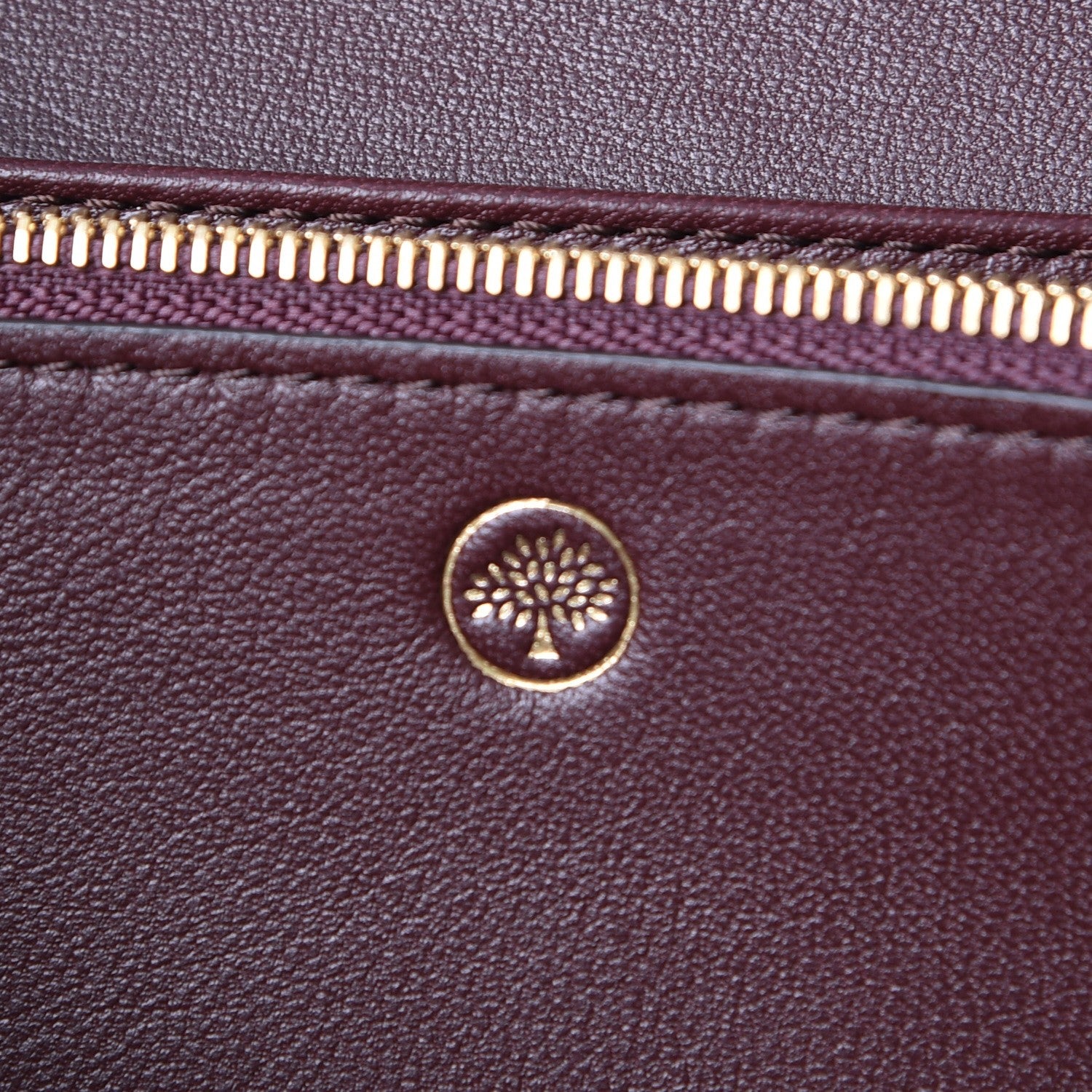 Mulberry Natural Grain Calfskin Continental Wallet Oxblood 8 of 9