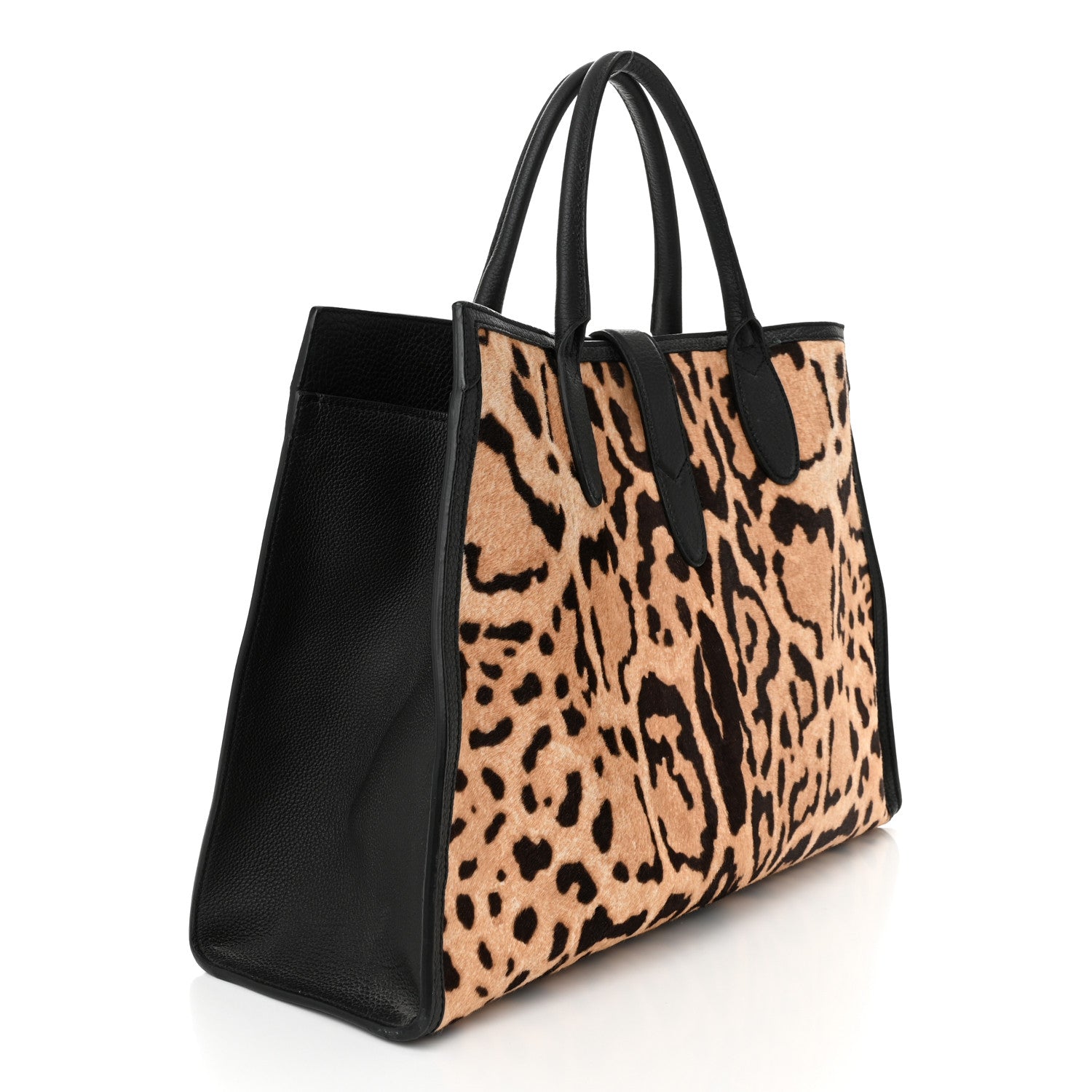 Gucci Pony Hair Cheetah Print Medium Jackie Top Handle Bag 3 of 11