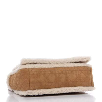 Christian Dior Shearling Cannage Large Caro Bag Camel 4 of 8
