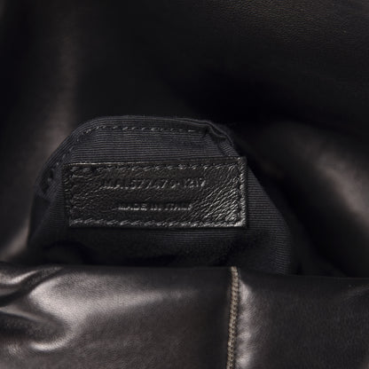 Saint Laurent Lambskin Quilted Small Loulou Puffer Monogram Chain Satchel Black 10 of 11