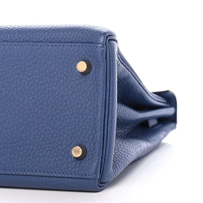 Hermes Taurillon Clemence Kelly Retourne 28 Bleu Brighton 19 of 23