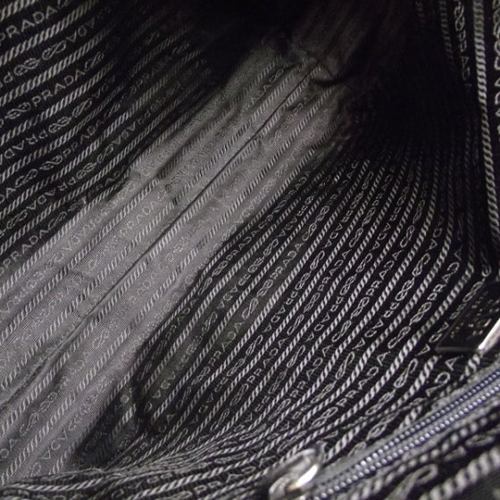 Prada Vintage Flannel Tote Anthracite 6 of 9
