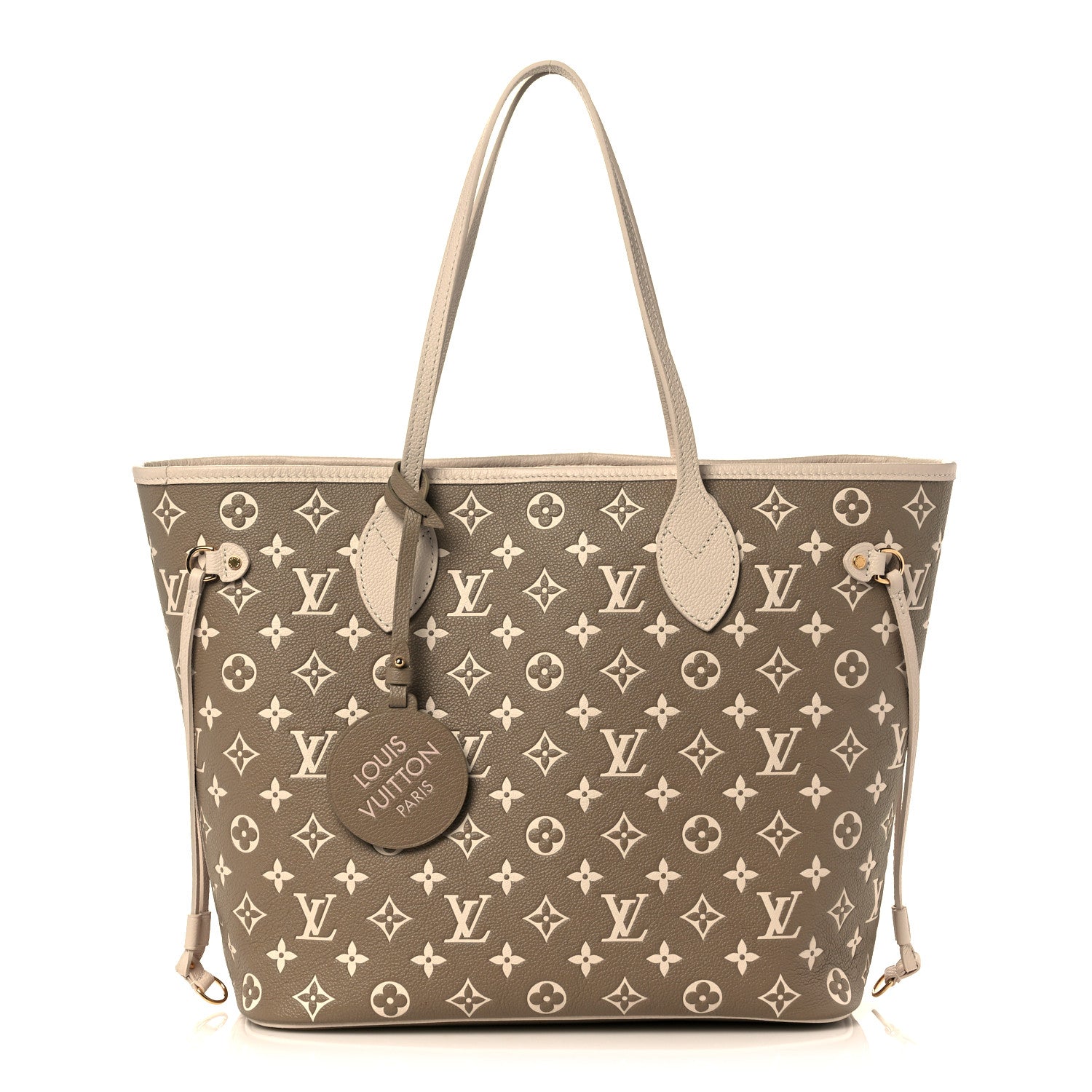 Louis Vuitton Empreinte Monogram Spring In The City Neverfull MM Kaki Beige Cream 1 of 10