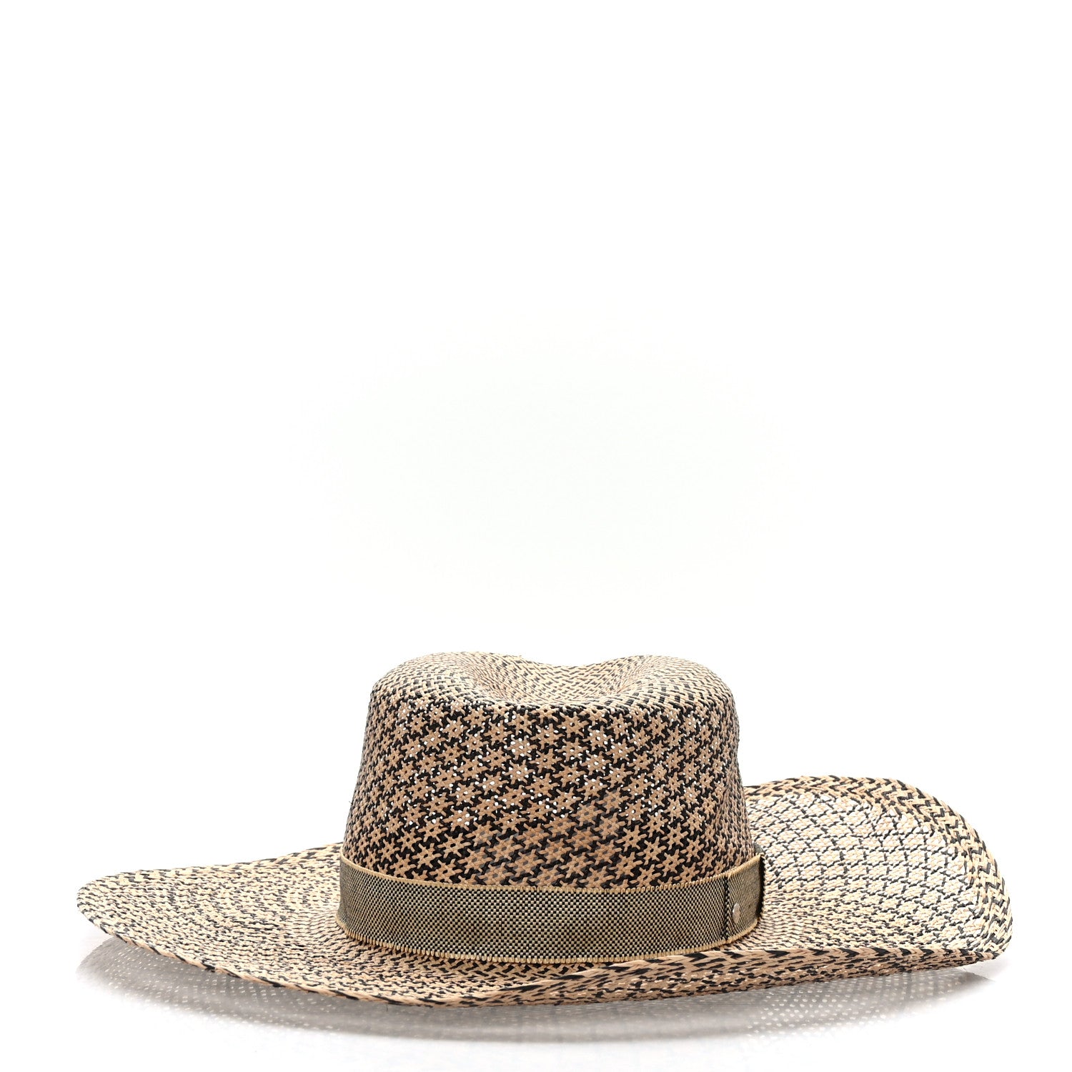 Hermes Chapeau Femme Etna Panama Hat 58 Naturel Black 1 of 8