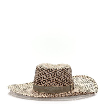 Hermes Chapeau Femme Etna Panama Hat 58 Naturel Black 1 of 8