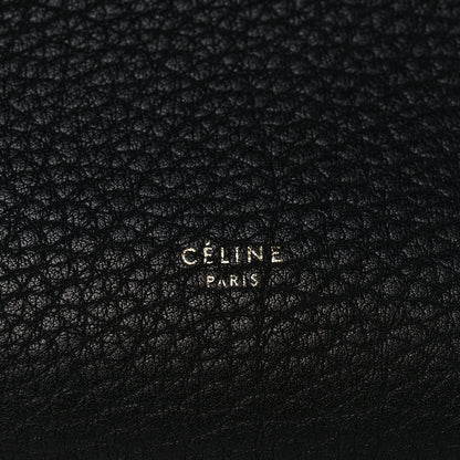 Celine Crisped Calfskin Medium Tie Knot Tote Black 9 of 9