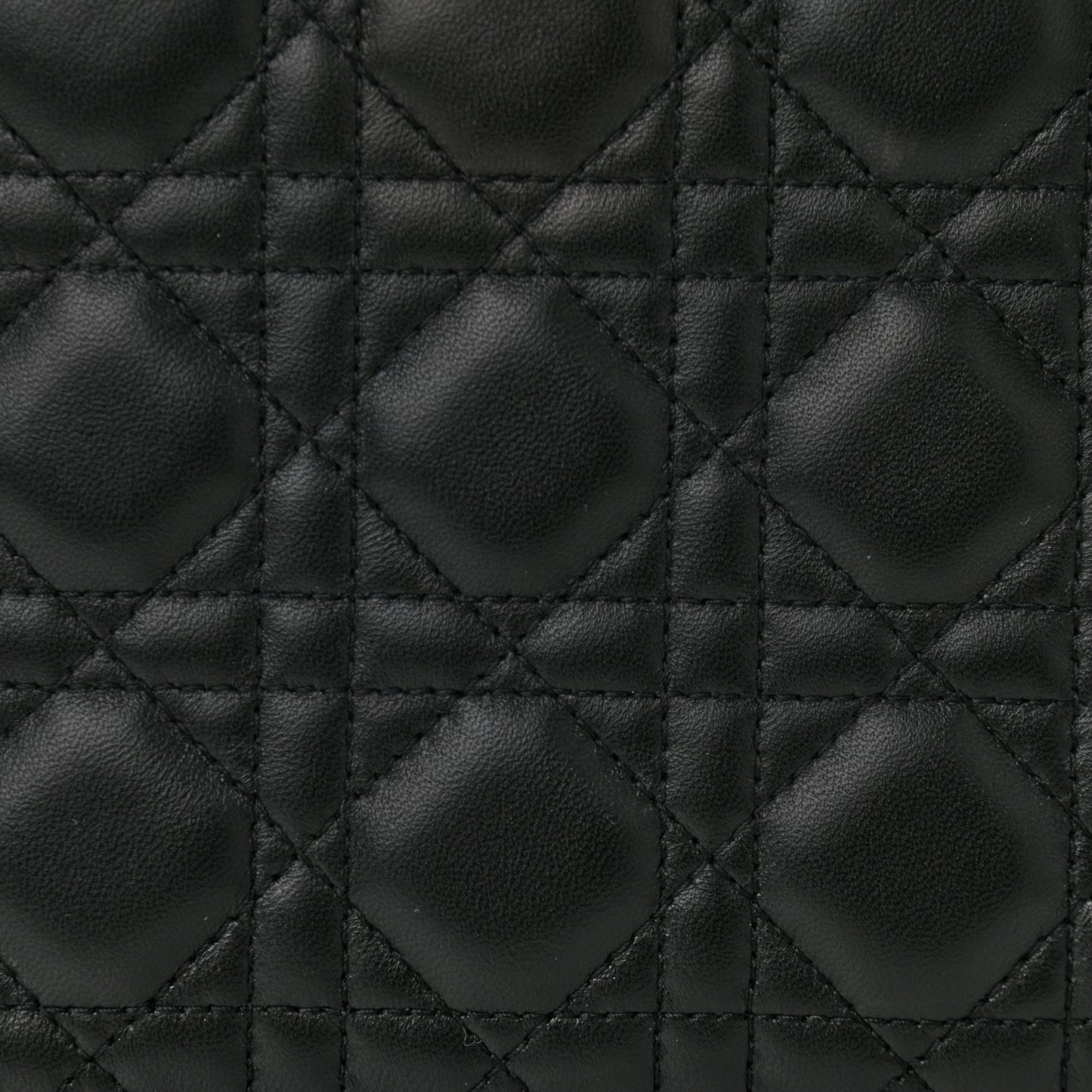 Lambskin Cannage Medium Lady Dior Black