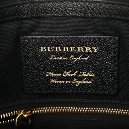 Burberry Soft Grain Calfskin House Check Small Helmsley Crossbody Black 6 of 11